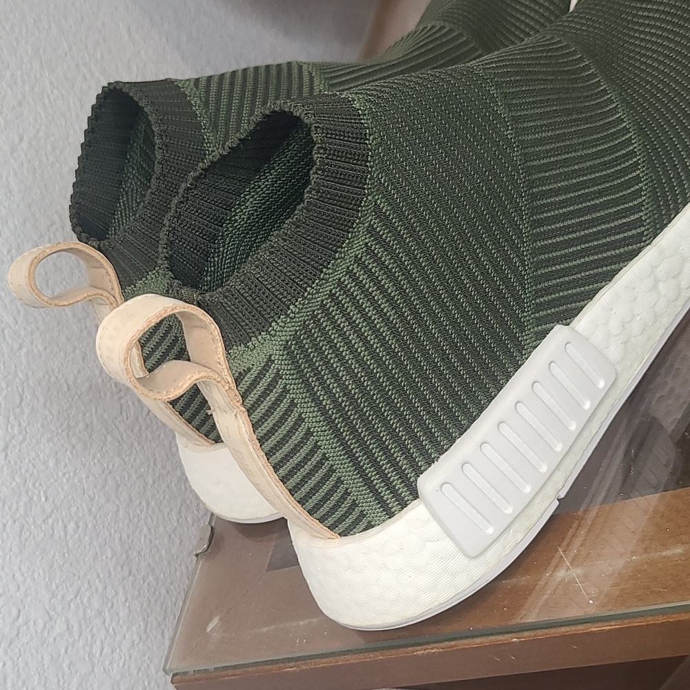 Adidas NMD CS2 pullon sock sneaker shoes size 9 men's army olive green - Picture 8 of 13